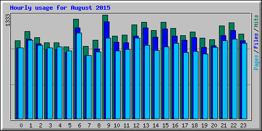 Hourly usage for August 2015